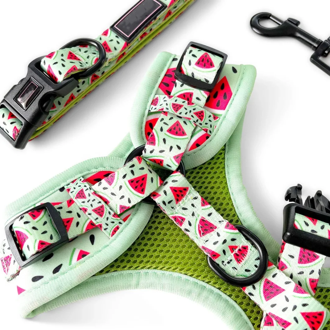 Adjustable Dog Harness - Watermelon Design Soft Padded Dog Harness