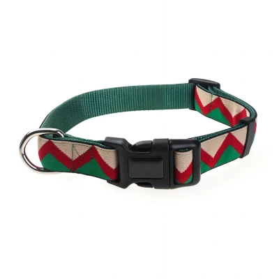 Voovpet Brand Green Rainbow Collar ajustable para mascotas para perros pequeños, medianos y grandes