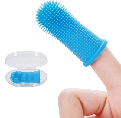 Cepillo de dientes para mascotas supersuave para perros, limpieza de dientes, cuidado del mal aliento, herramienta de cepillo de dientes de silicona no tóxica, suministros de limpieza para perros y gatos