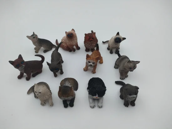 OEM 12 Estilo Lindo Mini Figura Divertida Gato Juguetes